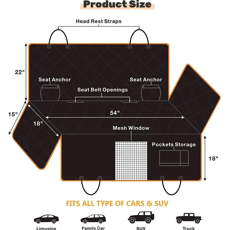 Hammock Car Back Seat Protector Cover